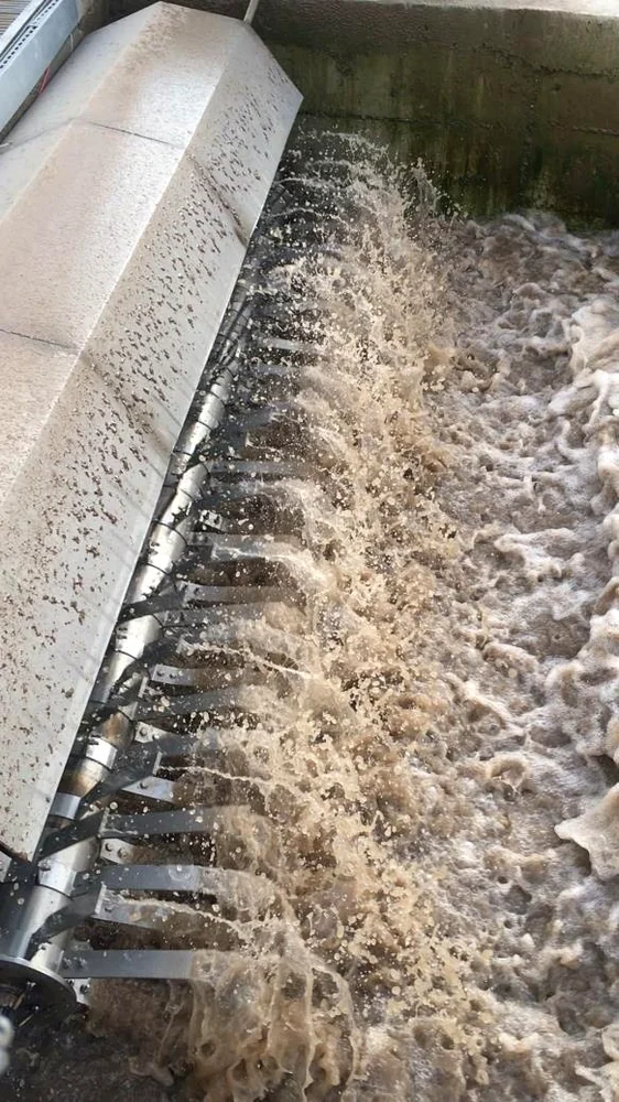 Çameli atıksu arıtma tesisinde arıtılmış su çıkışı
