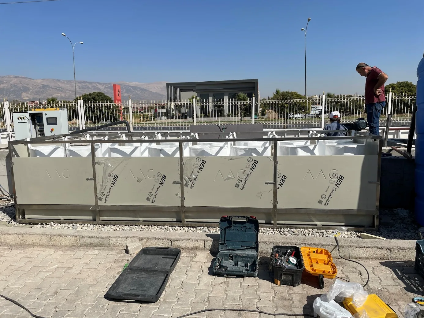 Endüstriyel atıksu arıtma paket sistem saha montajı